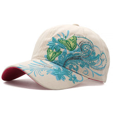 Load image into Gallery viewer, Women Cap  Flower Butterfly