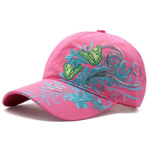 Load image into Gallery viewer, Women Cap  Flower Butterfly